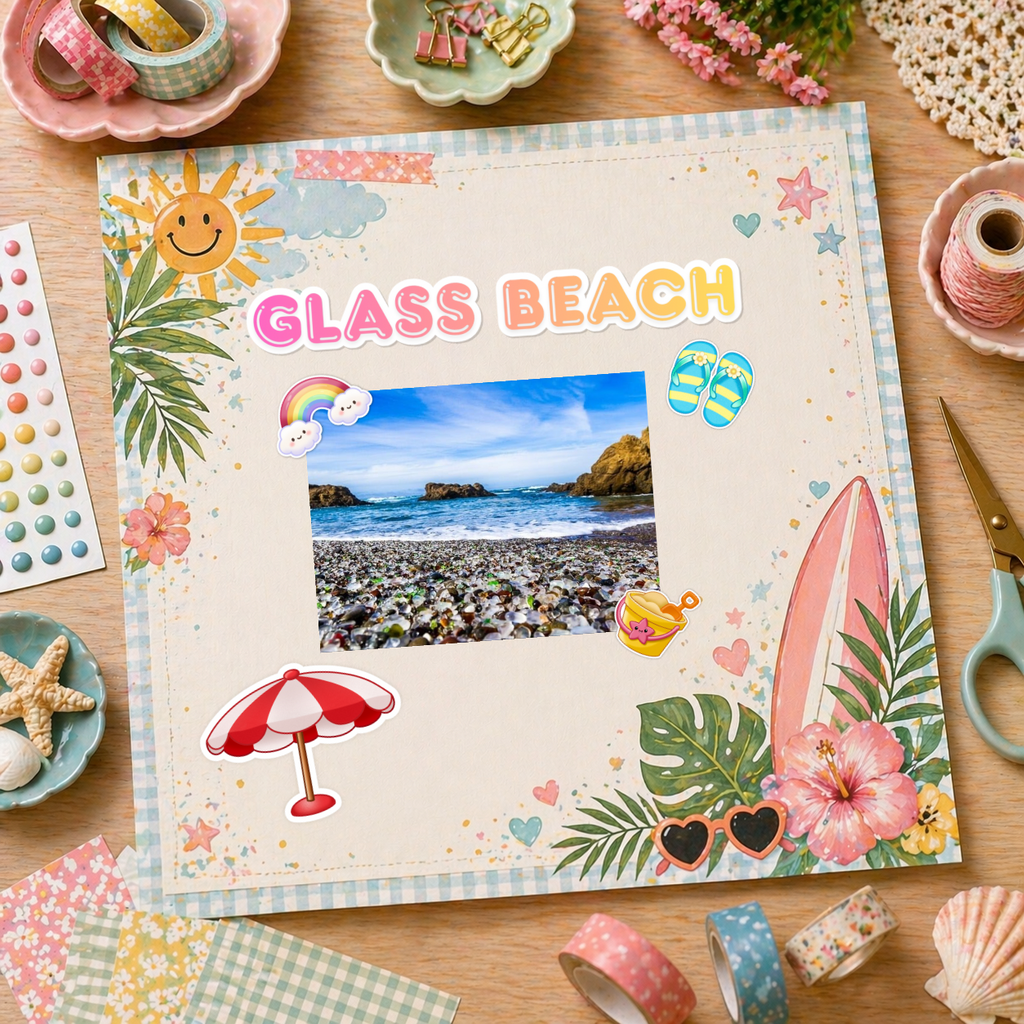 Summer Smiles Kawaii Sticker Sheet | Pastel Beach Planner Decals