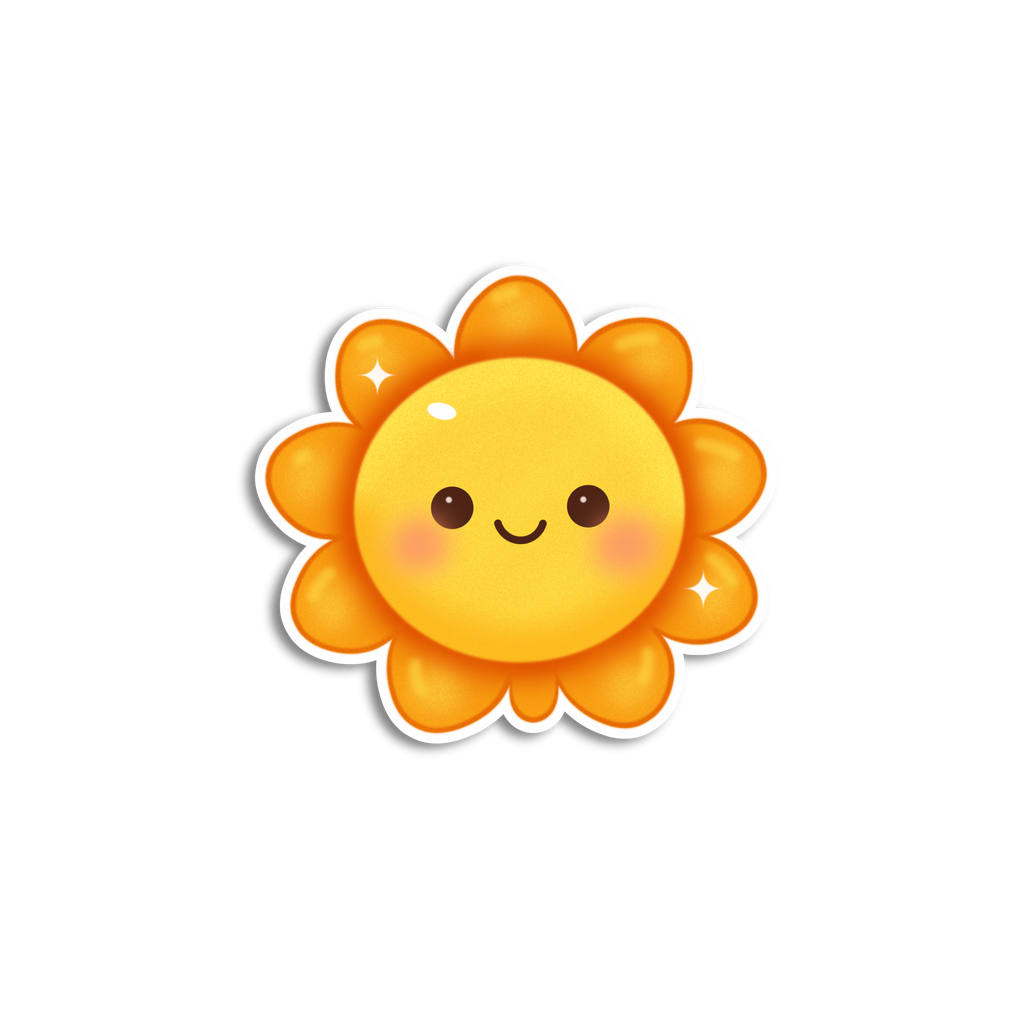 Smiling Sun Sticker