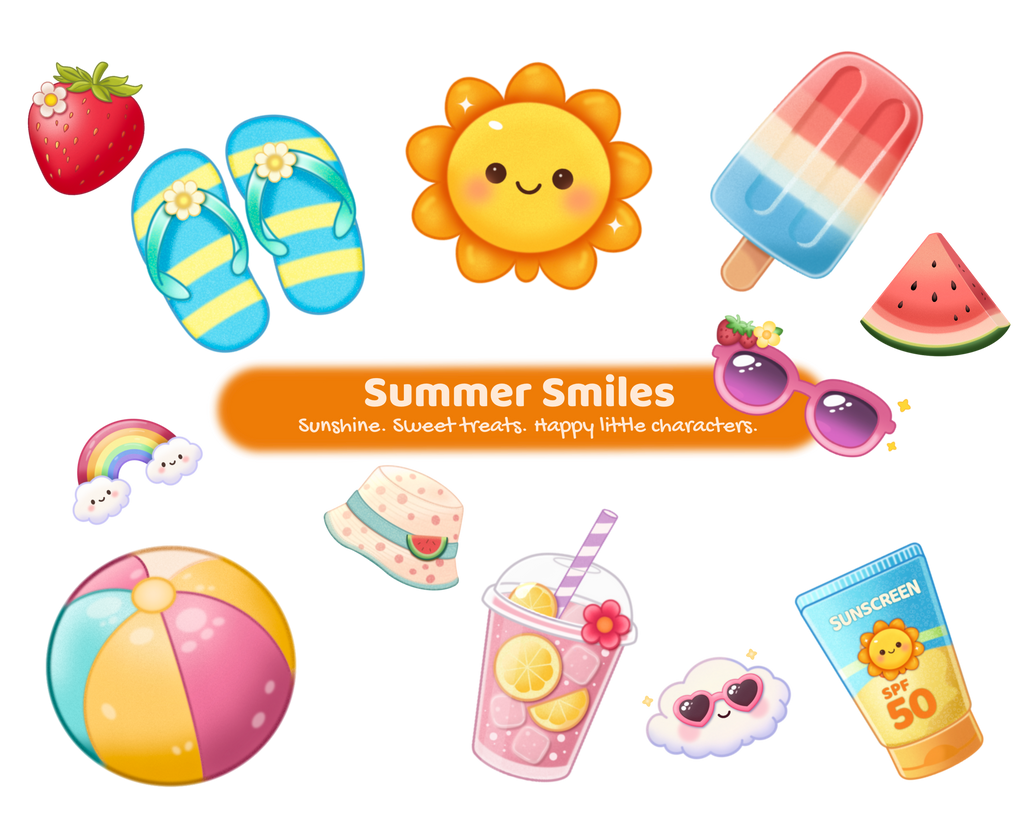 Summer Smiles Clipart - 23 Images