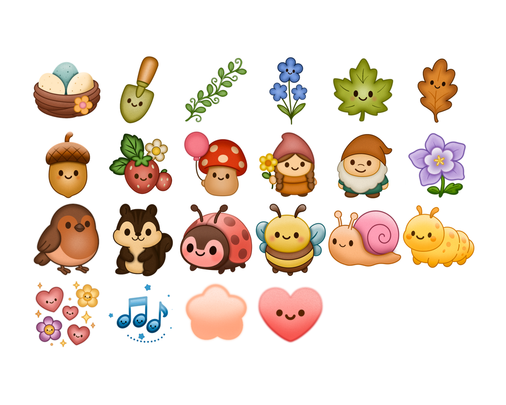 Whimsical Garden Friends Clipart - 47 Images