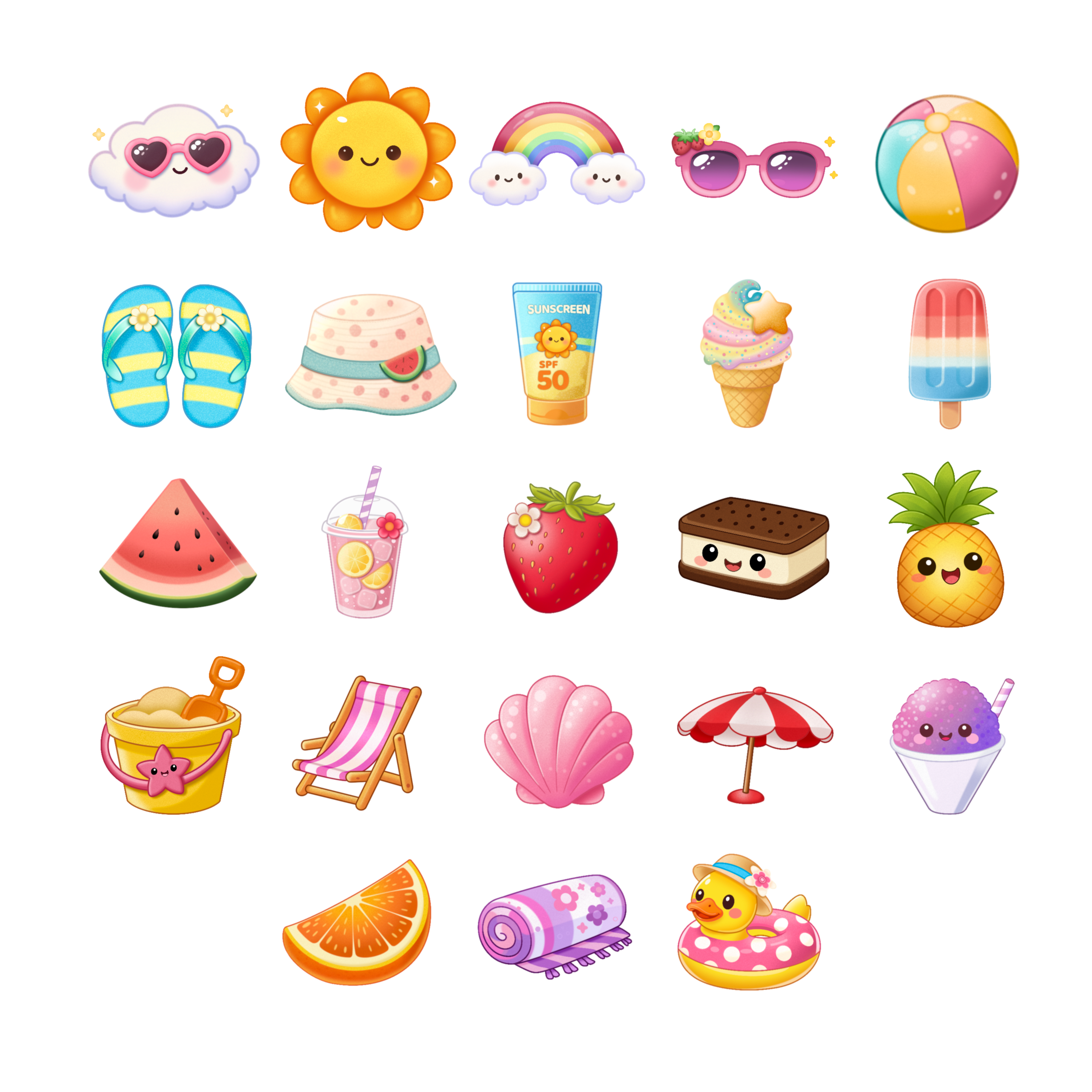 Summer Smiles Clipart - 23 Images